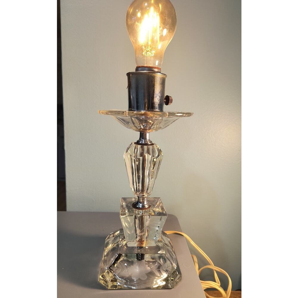 888. MCM Boudoir/Accent Stacked Faceted Lamp